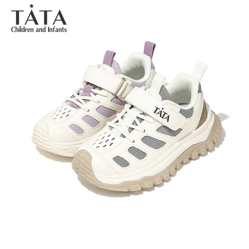TATA他她童鞋春季透气运动鞋男女童网面时尚老爹鞋户外软底休闲鞋