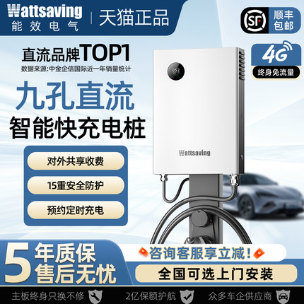 能效九9孔直流充电桩枪7/22/30kW快充千瓦新能源适用蔚来红旗eqm5
