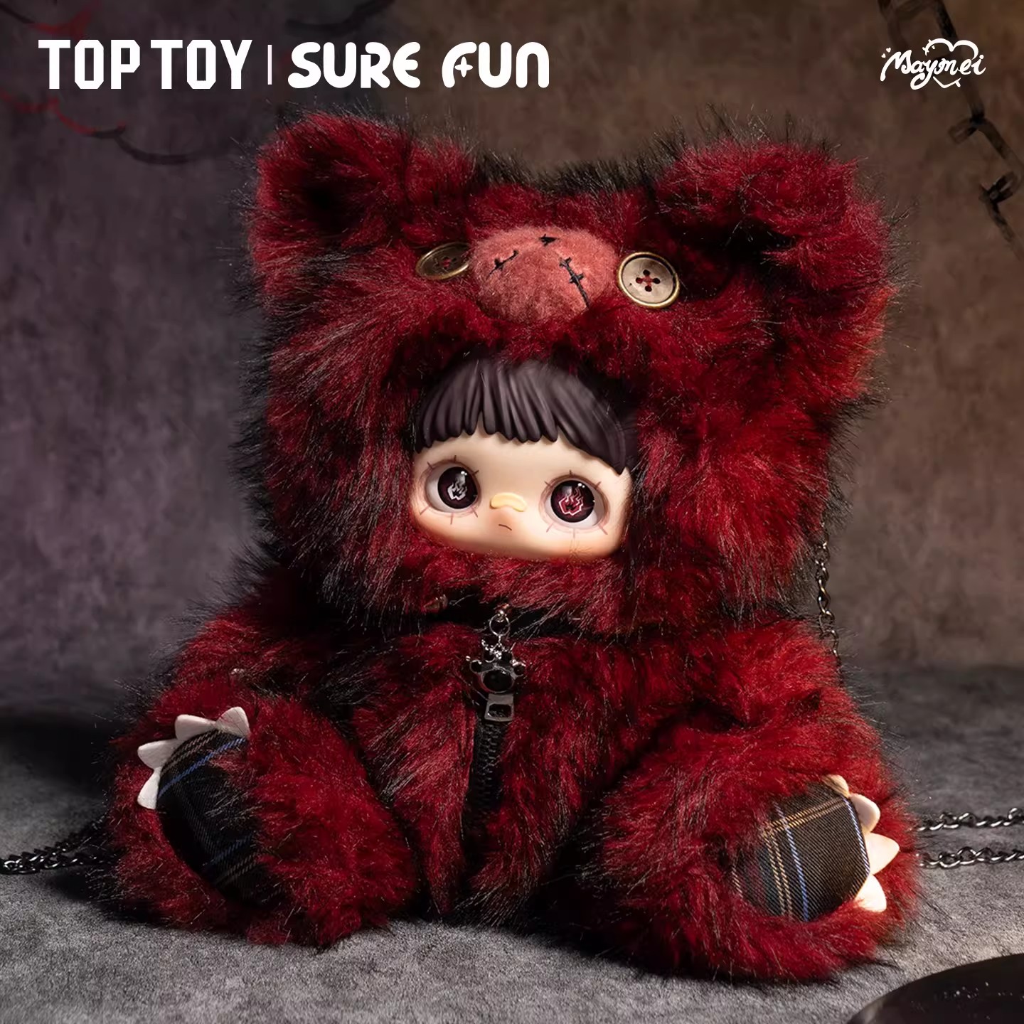 TOPTOY正品MayMei霉霉反叛玩偶双肩包盲盒潮玩公仔可爱送女生礼物