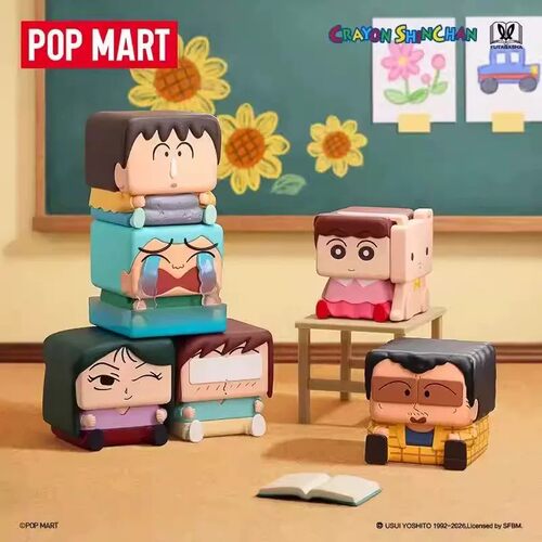 官方正品现货POPMART泡泡玛特蜡笔小新POPCUBE-3系列手办盲盒摆件