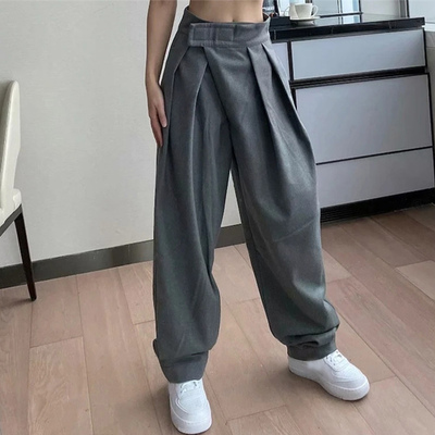 Wide Leg Ladies Pants 2021 Street Wear ins Fashion Pant 女士