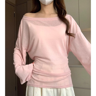out off shoulder 绑带镂空露肩上衣 for hollow top women Strap