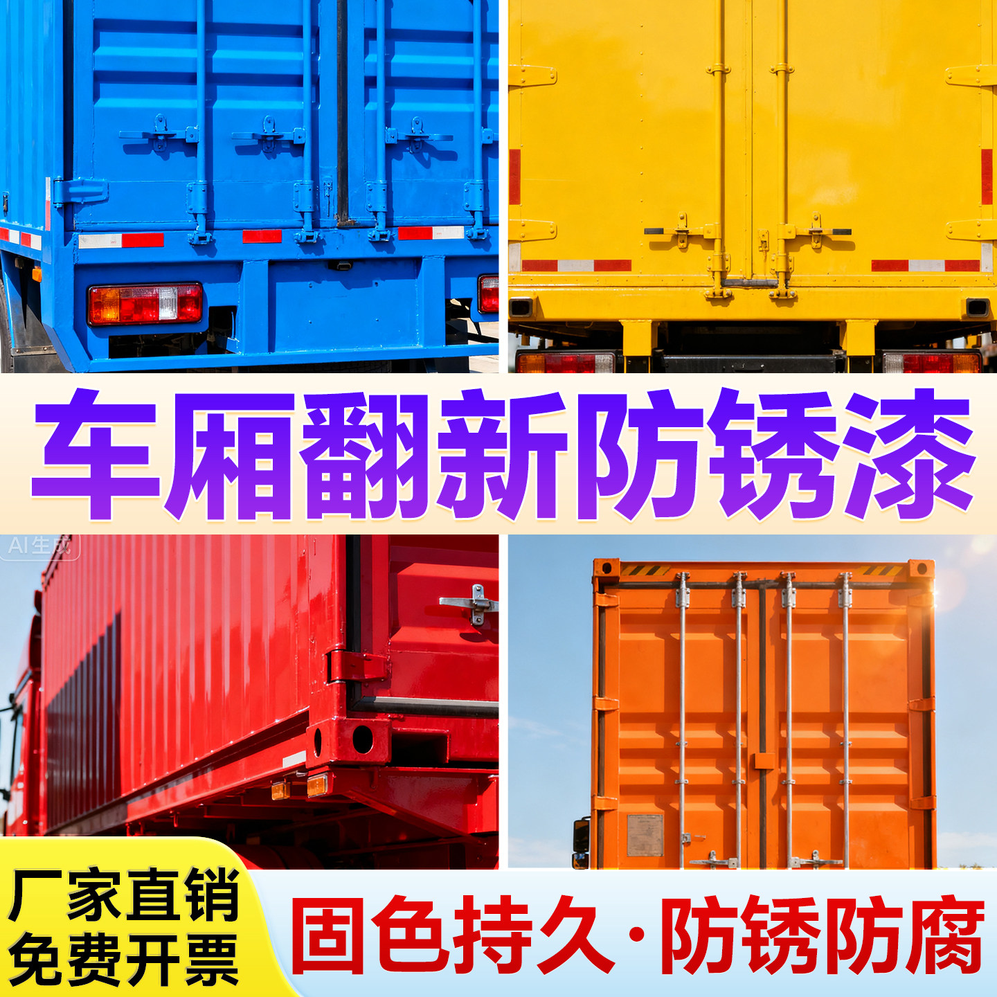 货车车厢翻新防锈漆防腐金属漆