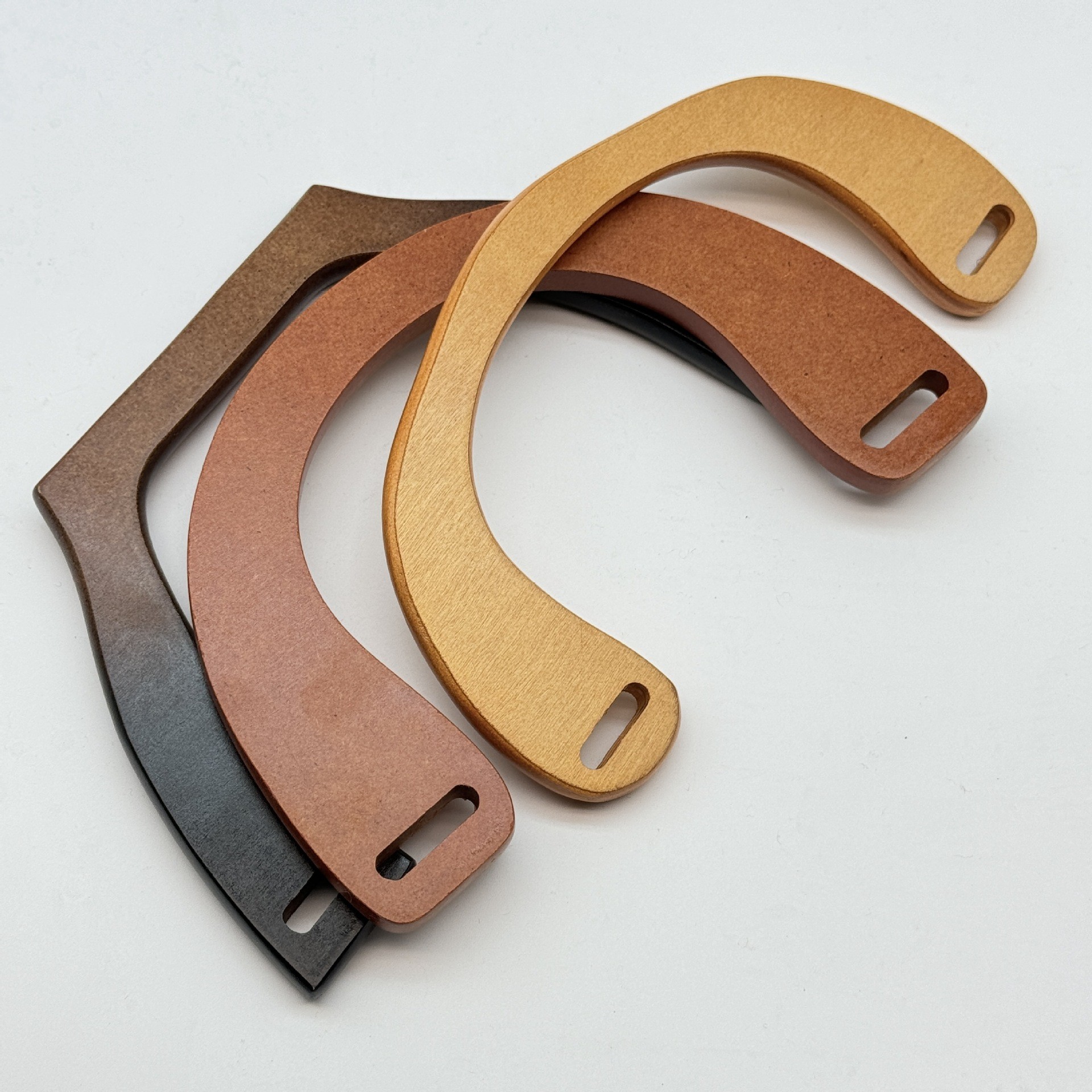 木制提手编织包提手手挽手拎环把手diy手工包高档手提包包配件