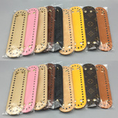 手工pu皮质5 18包底 diy钩织编织包箱包五金皮革配件椭圆包底