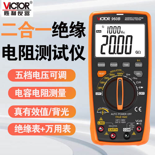 胜利VC960B绝缘电阻万用表二合一