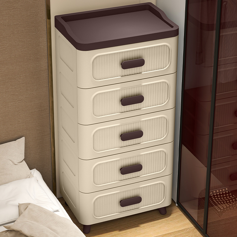 奶油风床头柜现代简约家用卧室储物床边柜小型抽屉式置物架收纳柜
