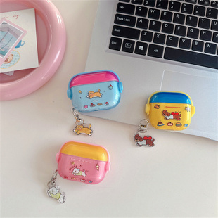 卡通腊肠狗西高地狗黄猫咪适用airpods4代降噪版耳机套苹果2/3三代AirpodsPro第二代保护壳Pro3软壳音乐情侣
