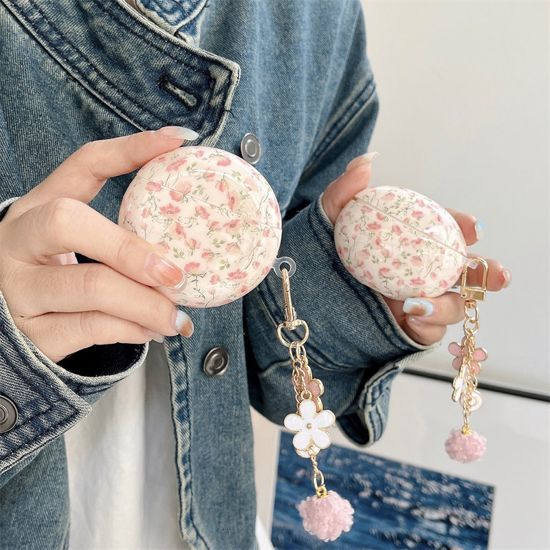 简约小清新小碎花玫瑰适用于华为FreebudsPro4/Clip2耳机套华为freebuds7i/SE2/SE3/6i/蓝牙保护壳软壳少女潮