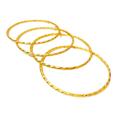 3d黄金手镯时尚光圈女999磨砂