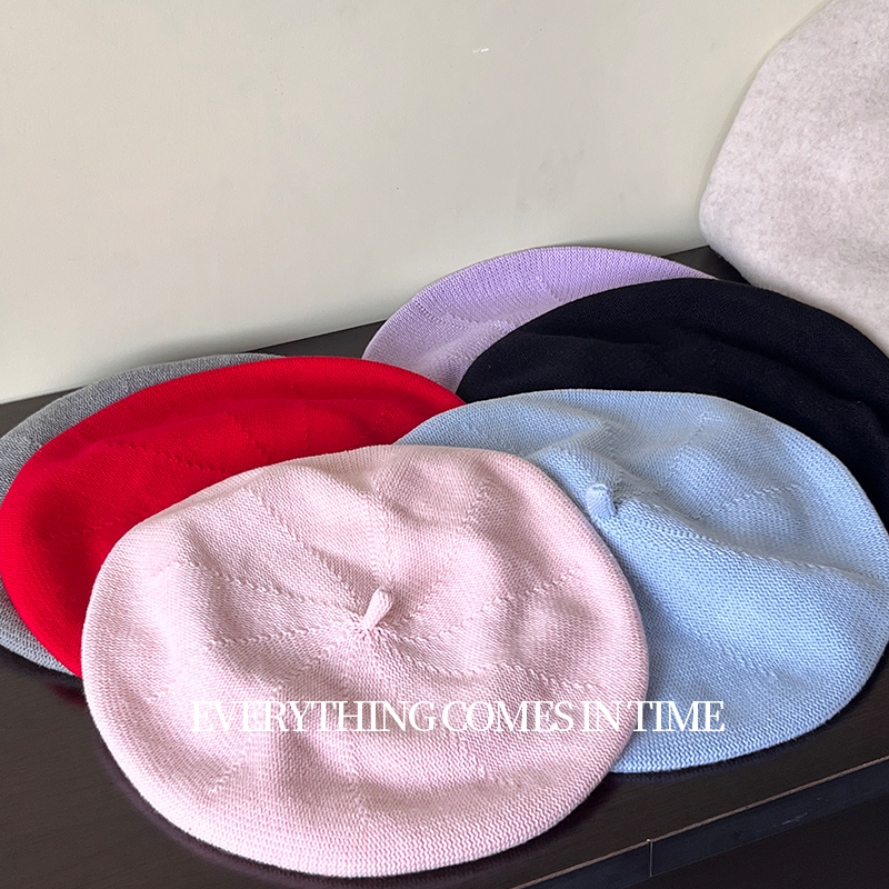 加大头围纯棉显脸小薄款贝雷帽