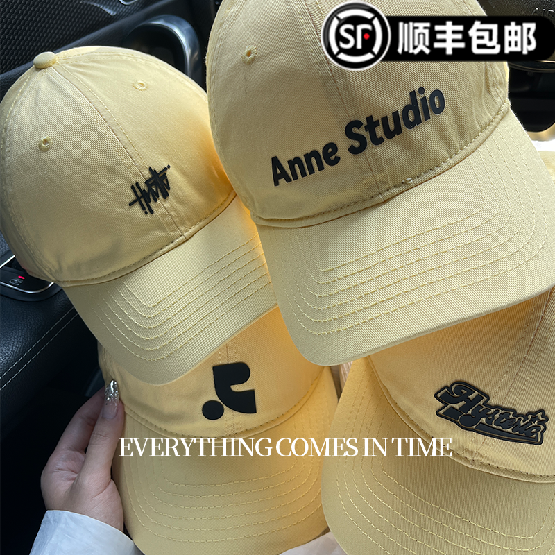 柠檬黄大头围加大加深大号棒球帽