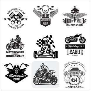 机车logo设计摩托车队俱乐部哈雷摩托IP定制飞车徽章头像队徽设计