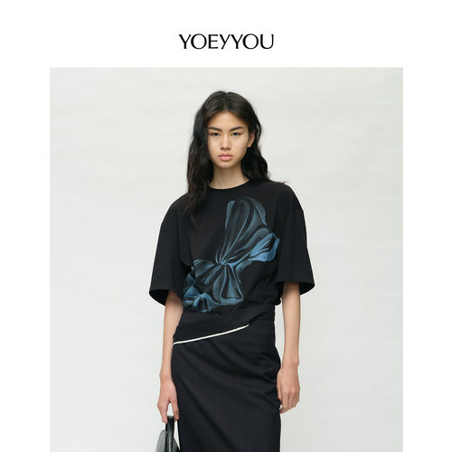 松弛印花T恤小众设计师品牌