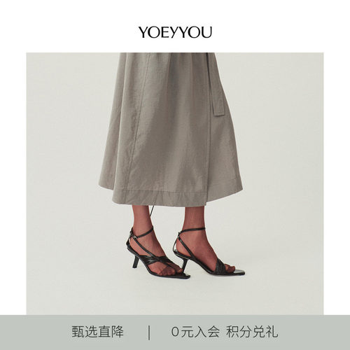 中跟皮革凉鞋小众设计师品牌