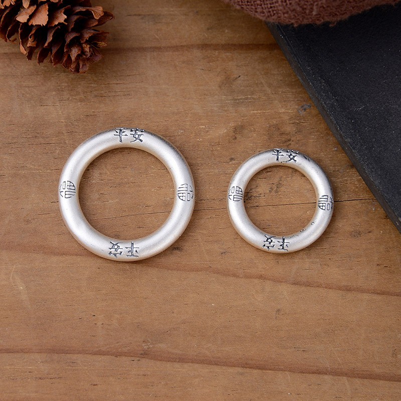 S999足银福字圆环平安扣