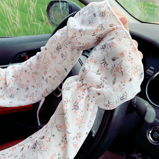 宽松冰袖 防晒袖 百搭花朵骑车开车护臂套袖 套手套女户外夏季 薄款