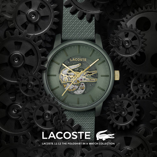 【新款】LACOSTE/法国鳄鱼12.12系列男士腕表欧美镂空机械手表