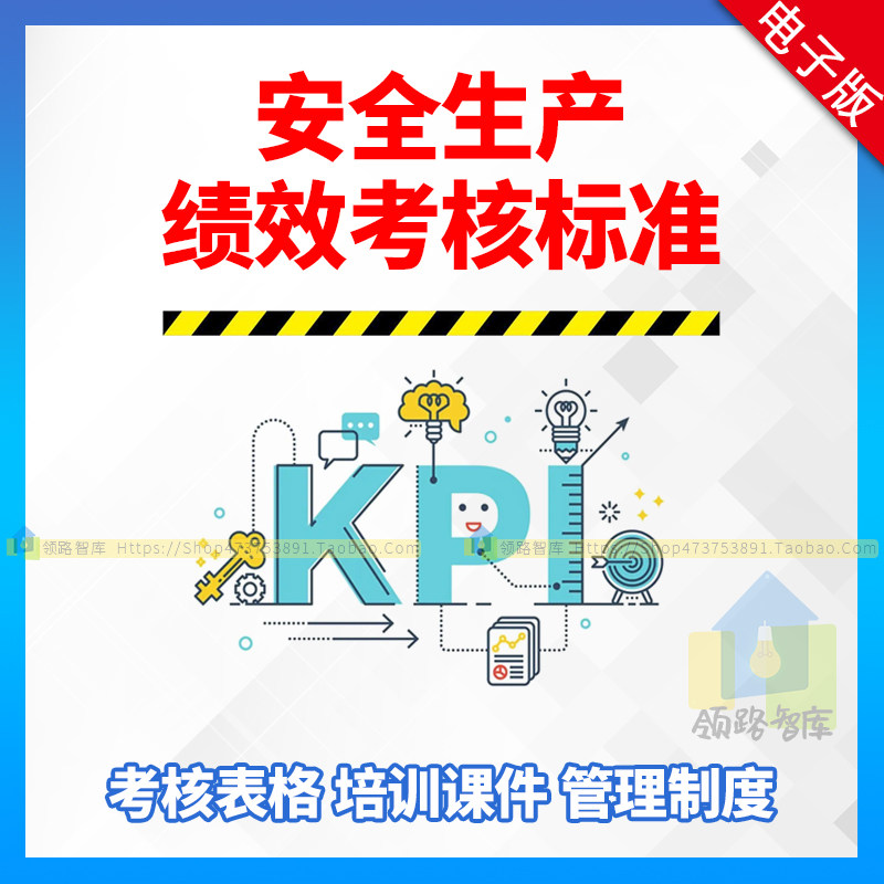 企业安全生产 员工KPI绩效考核标准表 考核方案 管理制度培训课程