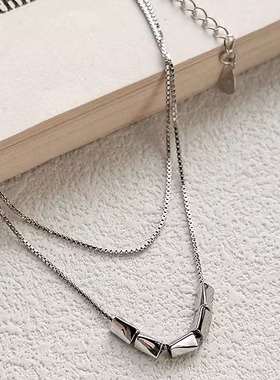 纯银轻奢小众ins风毛衣链女