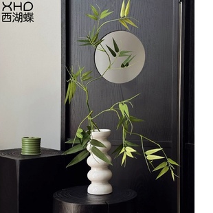 簕竹枝仿真竹叶假植物中式客厅禅意装饰花瓶摆设仿生绿植茶几装饰