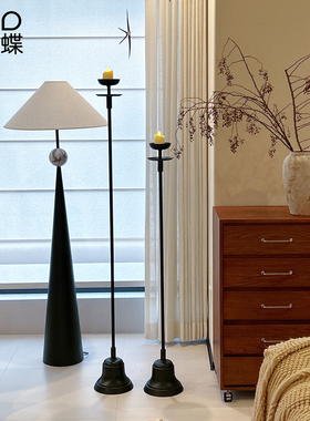 侘寂风铁艺蜡烛台禅意民宿摆件