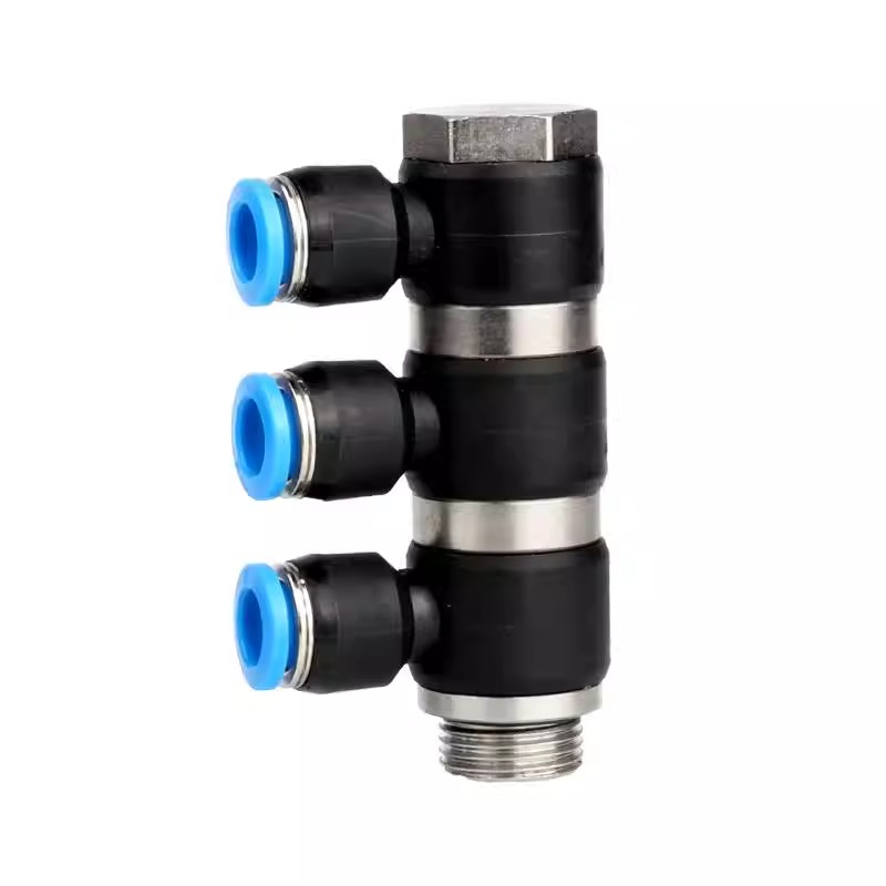 神威气动串联直角快插快速接头旋转快插PHT3-4-01-6-M5-6-03