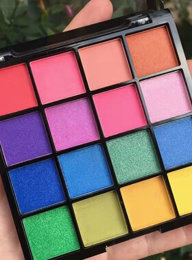 扭扭棒上色粉扭扭棒16色眼影盘彩色眼影化妆扭扭棒色盘炫彩散粉