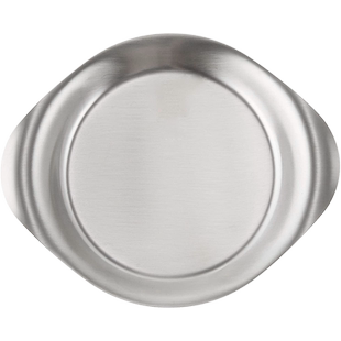 柳宗理日本进口304不锈钢双耳餐盘托盘果盘浅型碟子咖喱盘意面盘