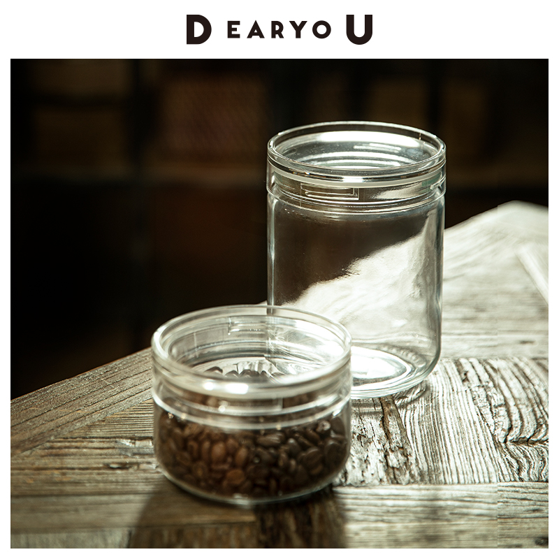 日本星硝玻璃密封罐透明盖子