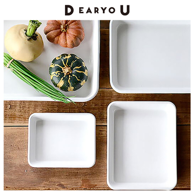 野田珐琅日本进口搪瓷料理备菜盘