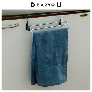 DEARYOU日本进口家事问屋304不锈钢插入式 抹布架柜门毛巾晾晒架