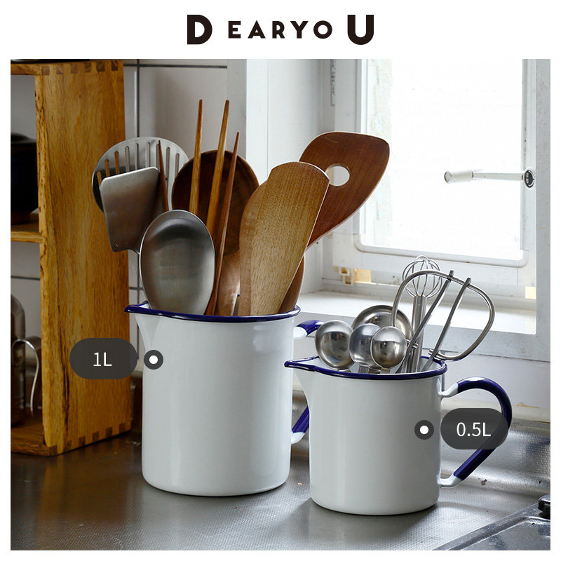 野田珐琅日本进口珐琅量杯带刻度烘培厨房牛奶杯多功能搪瓷杯,厨房/烹饪用具,杯子,淘宝优惠券,粉丝福利购,淘宝优惠卷