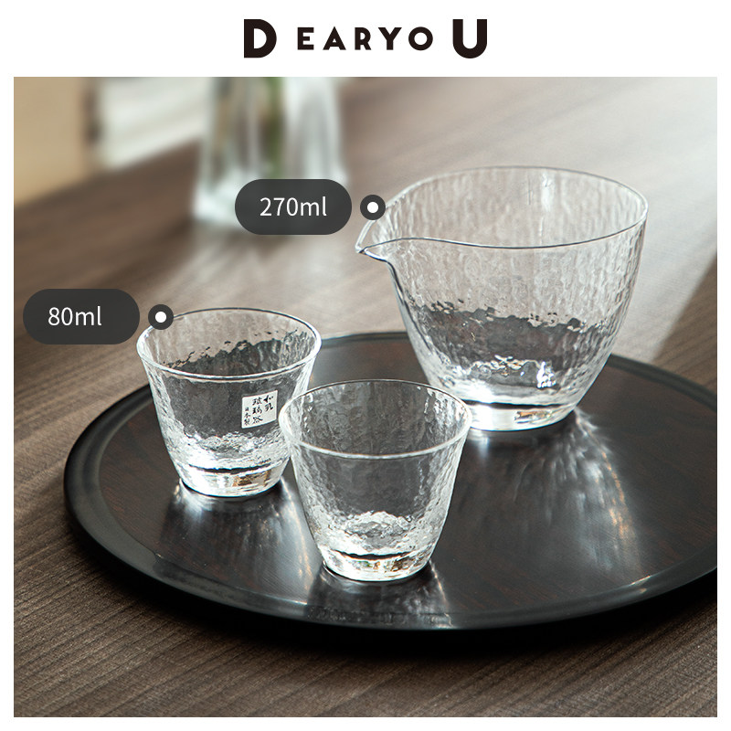 DEARYOU东洋佐佐木日本制玻璃公道杯透明锤纹品茗茶具套装分茶器,餐饮具,茶杯,淘宝优惠券,粉丝福利购,淘宝优惠卷