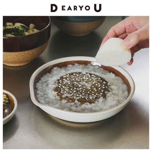 DearYou陶制研磨皿老式蒜臼子