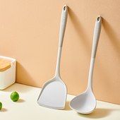 神田绣渤意硅胶铲硅胶勺 锅铲耐高温厨房用具不粘锅专用炒菜铲子