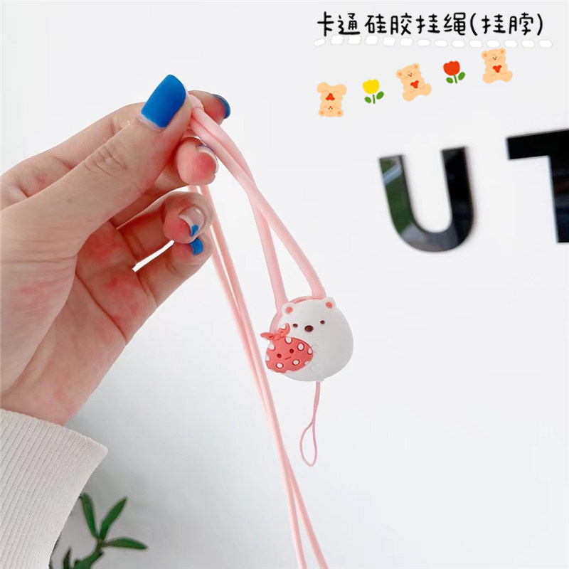 挂手机挂绳挂脖绳手机绳子适用华为脖子带吊绳长款女款通用苹果手机链oppo手腕硅胶挂绳个性百搭vivo创意可爱