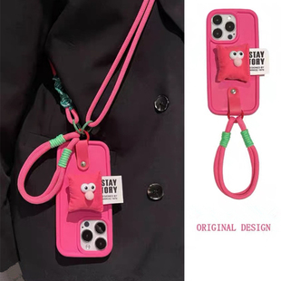 玫红芝麻街支架适用vivox200pro手机壳x100保护壳vivos19/s18/s17/s16可背带s20斜挎x80挂绳x70全包y78防摔套