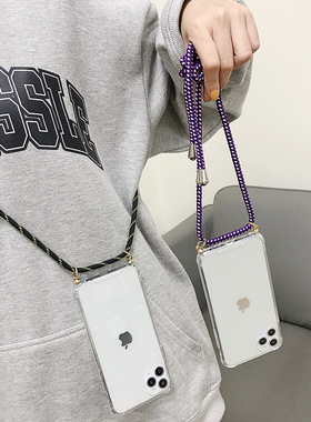 透明防摔适用opporeno12手机壳简约reno11/10pro挂绳reno9背包式reno13网红k12硅胶A58/A3/A97女findx8保护壳