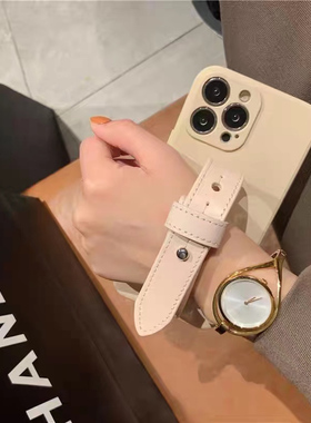 潮牌皮质手腕带适用vivox300pro手机壳x200s软壳x100全包x90硅胶s50防摔s30/s20/s19/s18/s17pro个性y500男女