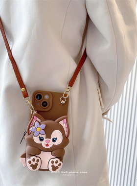 玲娜贝儿零钱包适用opporeno15手机壳reno14/13/12pro新款reno11女reno10斜跨A3x/A5防摔A6全包findx9/8s防摔