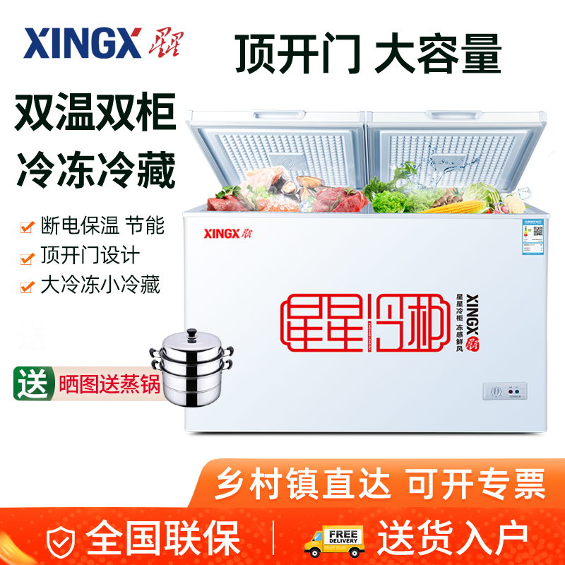 星星双温冰柜家用保鲜冷冻两用