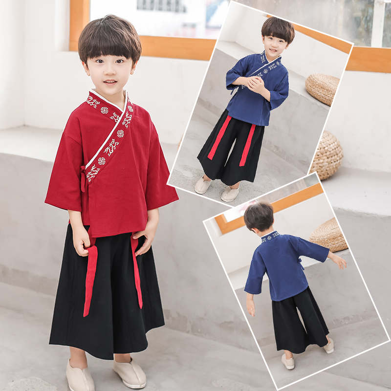 男童汉服春秋装唐装123-5岁侠客
