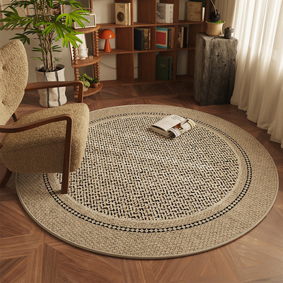 Round modern carpet living room sofa coffee table blanket