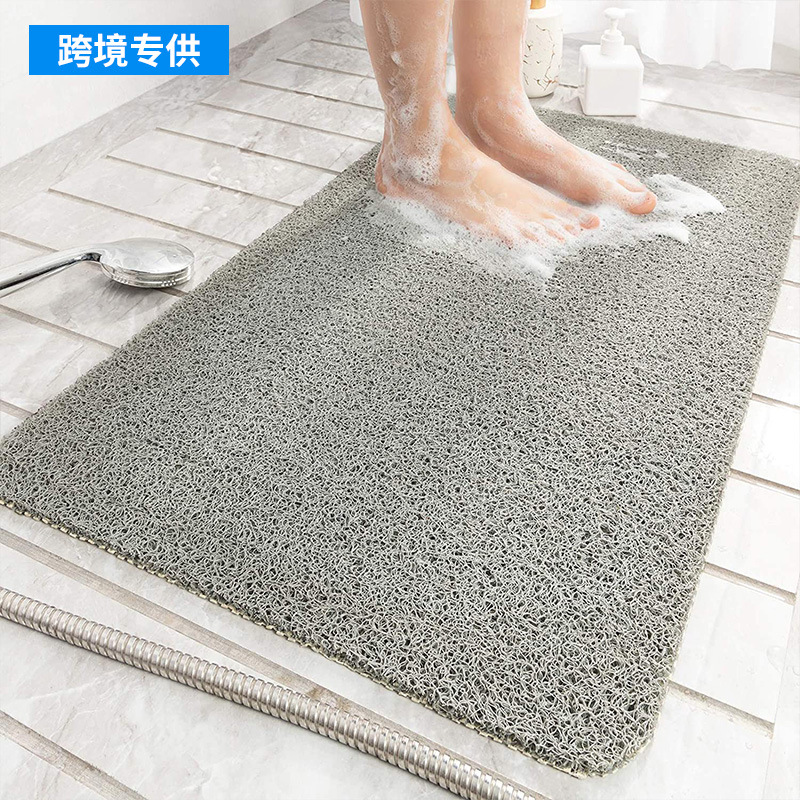 浴室防滑垫淋浴房洗澡踩脚垫丝圈厕所卫生间防水地垫Bathroom mat-封面