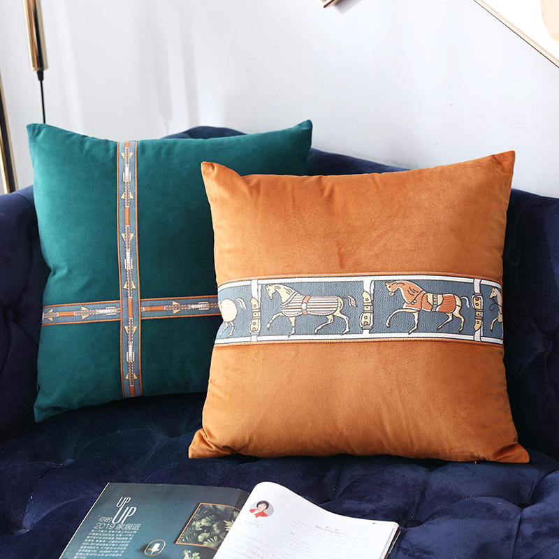 Light luxury pillow bedside sofa cushion waist pillowcase