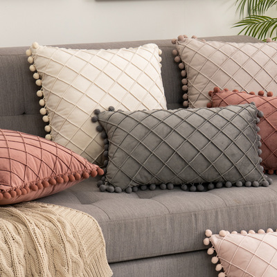 跨境亚马逊天鹅绒菱格毛