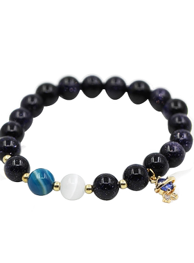 见欢喜水晶手链星球ins小众古风