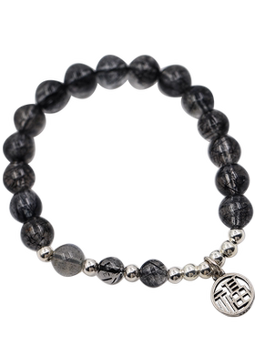 欢喜福慧银灰月光石ins风手串