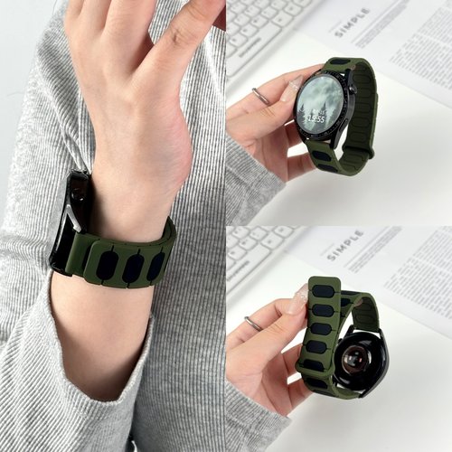 适用于oppowatchX/X2手表表带4Pro运动硅胶磁吸腕带智能运动手表watchx2mini椭圆扣替换带男女款智能配件潮款